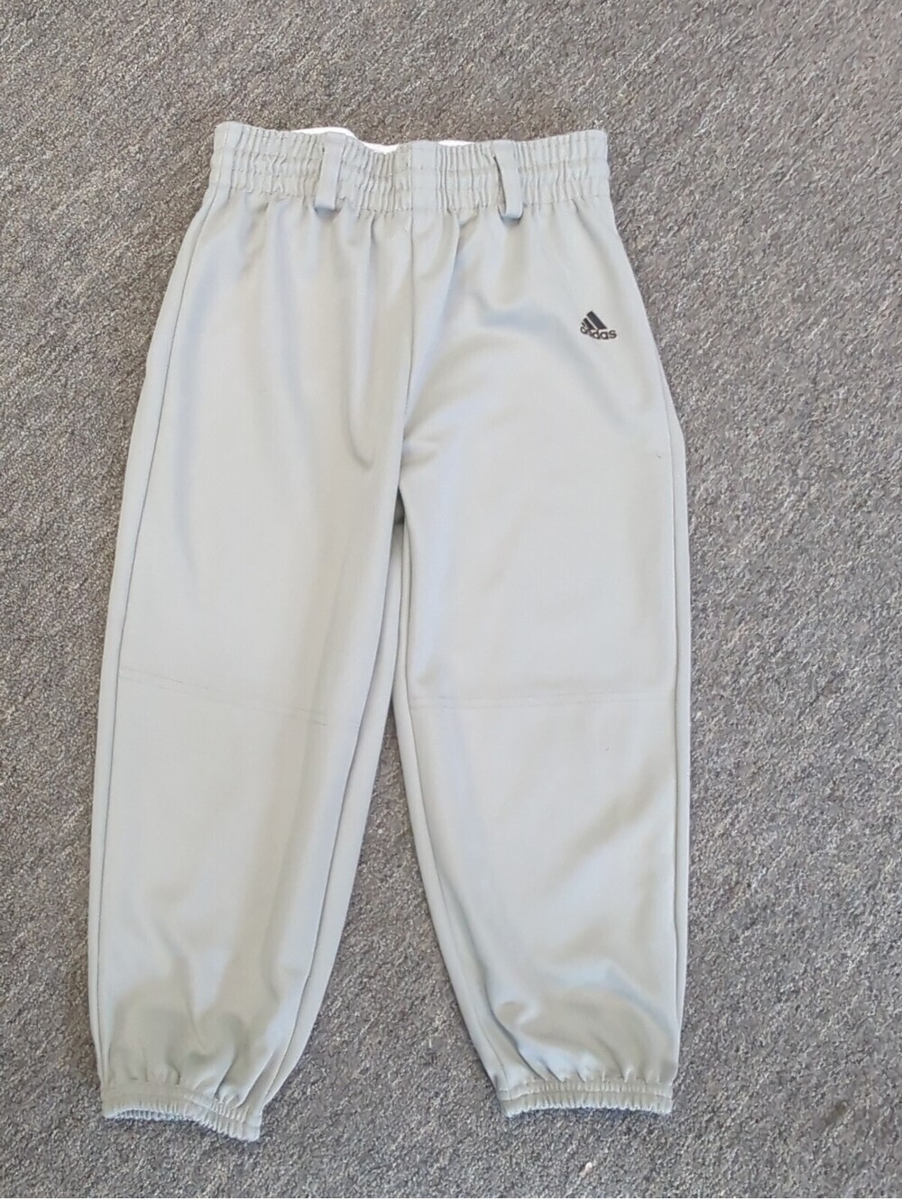 adidas Boy's Small Gray Pull Up Baseball Pants